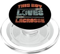 Lacrosse Lax Boy Vintage This Boy Loves Lacrosse PopSockets PopGrip for MagSafe
