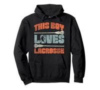 Lacrosse Lax Boy Vintage This Boy Loves Lacrosse Pullover Hoodie