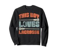 Lacrosse Lax Boy Vintage This Boy Loves Lacrosse Sweatshirt