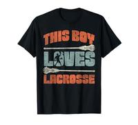 Lacrosse Lax Boy Vintage This Boy Loves Lacrosse T-Shirt