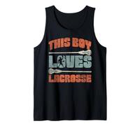 Lacrosse Lax Boy Vintage This Boy Loves Lacrosse Tank Top