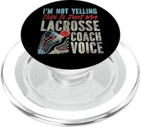 Lacrosse Lax Coach Vintage I'm Not Yelling This Is Just My PopSockets PopGrip for MagSafe
