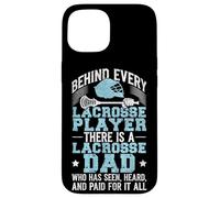 Lacrosse Lax Dad Vintage Behind Every Lacrosse Player There Case for iPhone 15