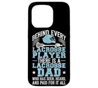 Lacrosse Lax Dad Vintage Behind Every Lacrosse Player There Case for iPhone 15 Pro