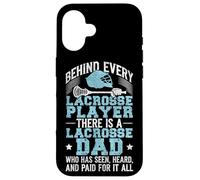 Lacrosse Lax Dad Vintage Behind Every Lacrosse Player There Case for iPhone 16