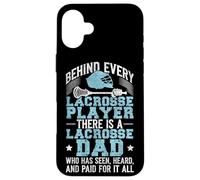 Lacrosse Lax Dad Vintage Behind Every Lacrosse Player There Case for iPhone 16 Plus