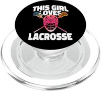 Lacrosse Lax Female Girl This Girl Loves Lacrosse PopSockets PopGrip for MagSafe