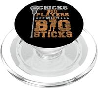 Lacrosse Lax Female Girl Vintage Chicks Dig Players With Big PopSockets PopGrip for MagSafe