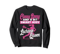 Lacrosse Lax Female Girl Vintage Classy Sassy And A Bit Sweatshirt
