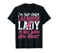 Lacrosse Lax Female Girl Vintage I'm That Crazy Lacrosse T-Shirt