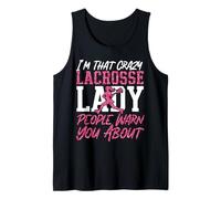 Lacrosse Lax Female Girl Vintage I'm That Crazy Lacrosse Tank Top