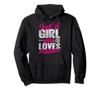Lacrosse Lax Female Girl Vintage Just A Girl Who Loves Pullover Hoodie