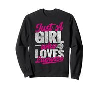 Lacrosse Lax Female Girl Vintage Just A Girl Who Loves Sweatshirt