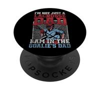 Lacrosse Lax Goalie Dad Vintage I'm Not Just A Lacrosse Dad PopSockets Adhesive PopGrip