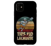 Lacrosse Lax Kid Vintage Retro This Kid Loves Lacrosse Case for iPhone 11