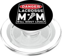 Lacrosse Lax Mom Danger Lacrosse Mom Will Shout Loudly PopSockets PopGrip for MagSafe