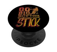 Lacrosse Lax Vintage Go Big With Your Stick PopSockets Adhesive PopGrip