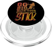 Lacrosse Lax Vintage Go Big With Your Stick PopSockets PopGrip for MagSafe