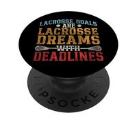 Lacrosse Lax Vintage Lacrosse Goals Are Lacrosse Dreams With PopSockets Adhesive PopGrip