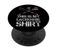 Lacrosse Lax Vintage Usa American Flag Patriotic This Is My PopSockets Adhesive PopGrip