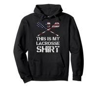 Lacrosse Lax Vintage Usa American Flag Patriotic This Is My Pullover Hoodie