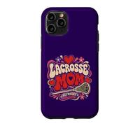 Lacrosse Mom 70s Groovy Psychedelic Bubble LAX Art Case for iPhone 11 Pro