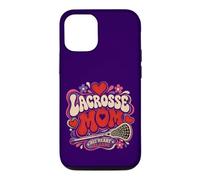 Lacrosse Mom 70s Groovy Psychedelic Bubble LAX Art Case for iPhone 12/12 Pro