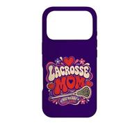 Lacrosse Mom 70s Groovy Psychedelic Bubble LAX Art Case for iPhone 17 Pro