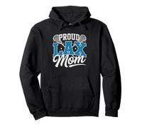 Lacrosse Mom American Flag Patriot Lax Stick Proud Pullover Hoodie