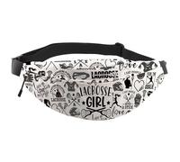 Lacrosse Player Gift Ball Sport Themed Gift Lacrosse Fanny Pack Sports Waist Bag for Lovers (Lacrosse WB EU)