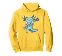 Lacrosse Player Lax Axolotl - Funny Animal Cute Pun Laxolotl Pullover Hoodie