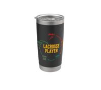 Lacrosse Player Run Shoot Score Repeat Motivation Mindset Stainless Steel Insulated Tumbler