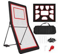 Lacrosse Rebounder for Backyard 4x7 ft Lacrosse Bounce Back Net Volleyball Rebounder Net with 5 Adjustable Angles and Target Network/Strap,Volleyball, Baseball, Softball, Tennis & Soccer Training