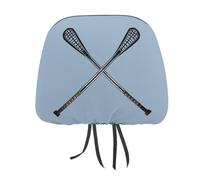 Lacrosse Sticks Crossed Headrest Covers Printed Car Seat Head Rest Protector Universal Auto Accessories 1 PCS