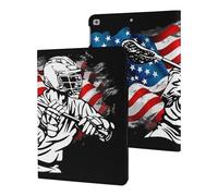 Lacrosse U.S. Flag Cute Tablet Case Unisex Slim Hard Protective Cover Compatible with iPad 9th/ 8th/ 7th