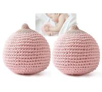 Lactation Breast Model, Crochet Organic Lactation Breast Model, Simulation Breast Mold, Breast Teaching Model Suitable for Breastfeeding Position Exercises and Classroom Teaching.(Pink,2pcs)