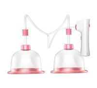 Lactation Massager, Electric Breast Enlargement Device | One-Click Start, Single/Double Cup, Curve-Fit, Home Care for Nursing Moms