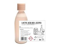 Lactic Acid 80% 125g - E270 Food-Grade pH Regulator for Wine Making, Mead, Pickling (Incl. Kimchi), Cheese & Homemade Vinegar