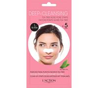 L'Action Paris Deep-Cleansing Tea Tree Nose Pore Strips, Enriched With Indian Lotus Flower Extracts, Unclogs & Deep Cleanses Pores on the Nose - 5 Pcs