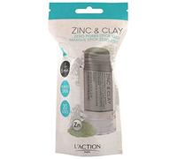 L'Action Paris Zero Pores Clay Face Mask Stick for Pore Minimizing and Skin Treatment Deep Cleansing, Mess Free Application With Zinc 30g