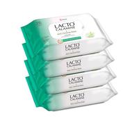 Lacto Calamine Daily Cleansing Face Wipes with Aloe Vera, Cucumber & Vitamin E, Hydrating, Refreshing, Soothing, Paraben and Alcohol Free, White, 100 Count, Pack of 4