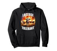 Lactose Tolerant - Funny Milk & Dairy Meme Cows Graphic Pullover Hoodie