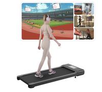Lacuffy Raceable Walking Pad Suitable for High-tech Wearable Devices, Max 136kg APP Control Under Desk Treadmill with AI Training and Multi-Runner Races