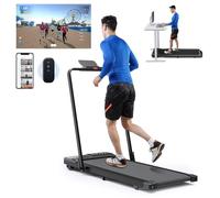 Lacuffy Treadmill for Home Foldable, Raceable Folding Treadmill Suitable for High-tech Wearable Device, Flodable treadmill Max 136KG Running Machine for Home with AI Coach and runner Game 110 * 40CM