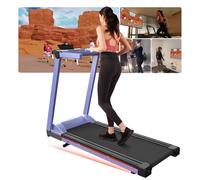 Lacuffy Treadmills for Home Foldable 112x42cm, 158kg Weight Capacity, 16km/h, 6% Incline Folding Treadmill for Heavy People, Raceable Foldable Treadmill with Multi-runner Race, Door to Door Delivery