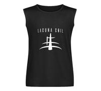 Lacuna Coil Logo Mens Black Sleeveless T-Shirt Graphic Tee Printed Unisex Vest Tank Tops Shirt L