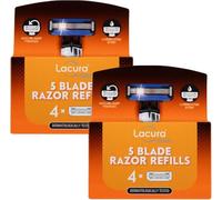 Lācurā -Aldi Men - 5 Blade Razor Refills | Contains 4 Refills [x 2] [REFILLS ONLY]