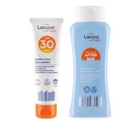 Lācurā Aldi Sun | Sensitive Face Sun Lotion SPF 30 & After Sun Lotion | High & UVA 5 Stars | 50mL+200mL [Total 250mL]
