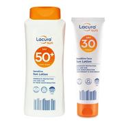 Lācurā Aldi Sun | Sun Sensitive Sun Lotion SPF 50+ & SPF 30 | High & UVA 5 Stars | 200mL+50mL [Total 250mL]