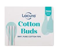 Lacura Cotton Buds, 100% Pure Cotton Tips, 200 Count, 6 Pack